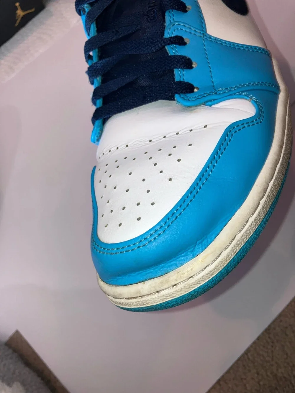 Sz 11.5 Air Jordan 1 Low “UNC” 6/10 Cond in Box with goat tag + reciept